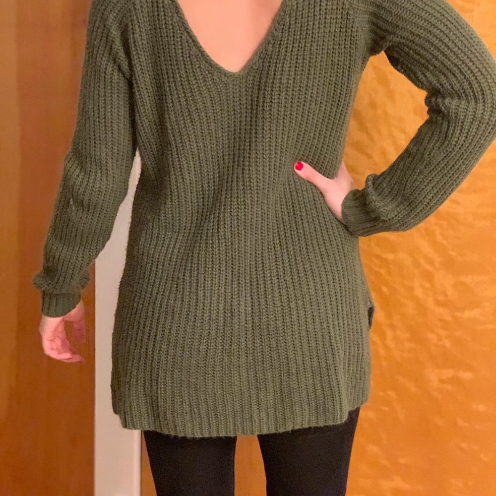 Charlotte Russe Open-Back Sweater